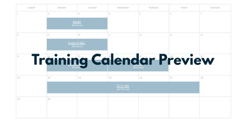 Training Calendar Preview