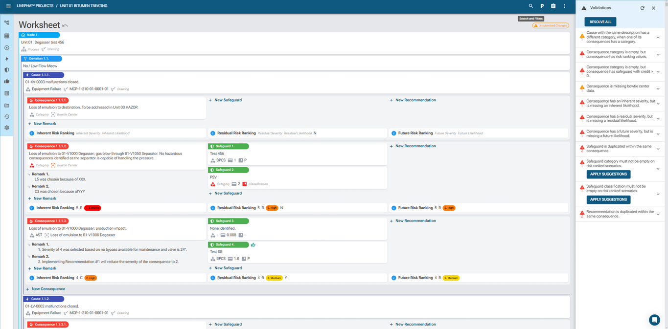 validation and verification checking in LivePHA validation and verification checking in LivePHA